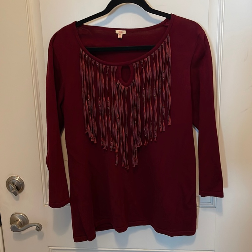 Maroon Western sweater